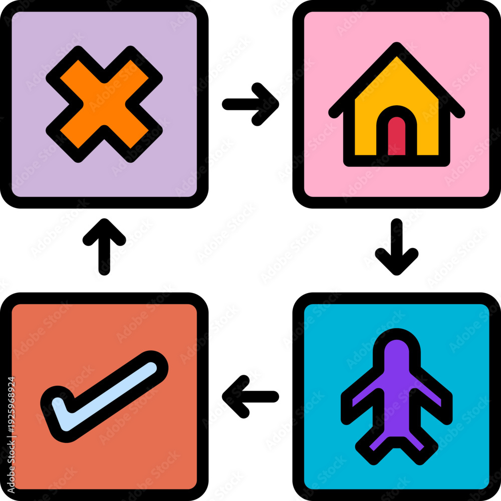 Fototapeta premium Booking Trip Icon