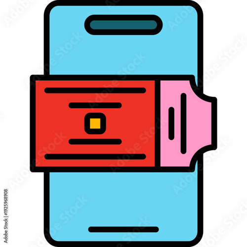 Electronic Ticket Icon