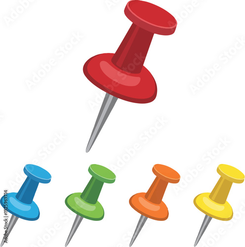 push pin isolated on white