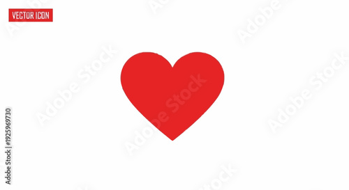 A simple, bold red heart icon against a plain white background, perfect for symbolizing love, affection, or health