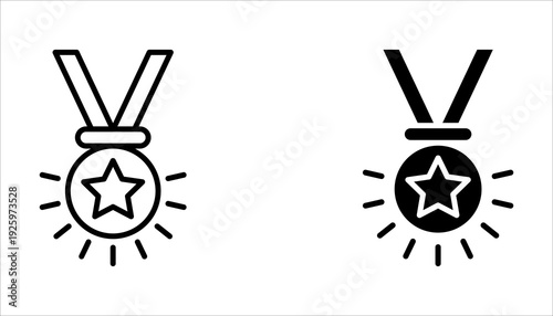 Gift and Reward Symbol Icon set, Collection Isolated on White