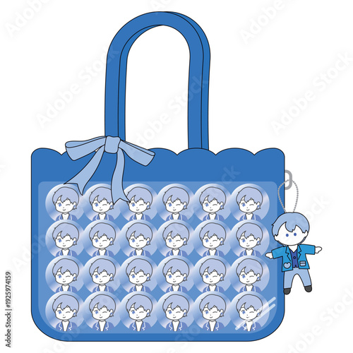 メンバーカラー青色のアイドル用の痛バッグ｜日本のアイドル・K -POPアイドル推し活素材