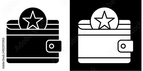 Wallet  Icon Set White Style Collection