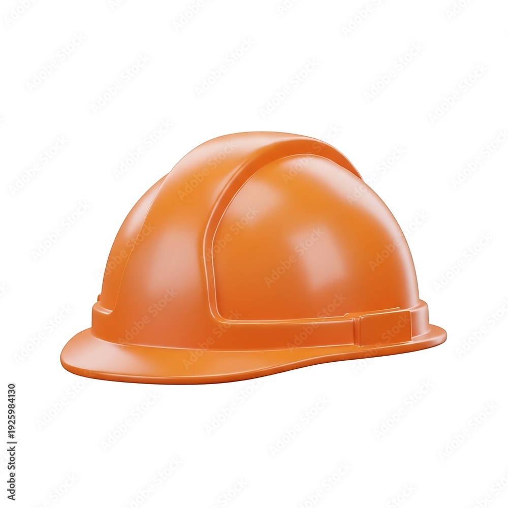 Fototapeta premium Orange Hard Hat - Safety and Protection for Construction Workers.