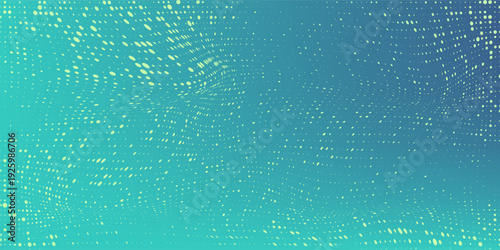 Colorful blue and green gradient background with halftone dots