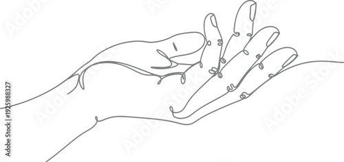 Hand reaching out for support and care