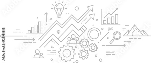 Business strategy and planning infographic elements