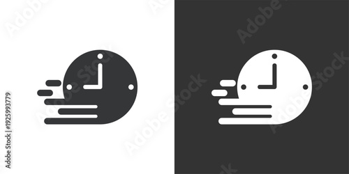 Fast Time icon. Solid glyph series icon