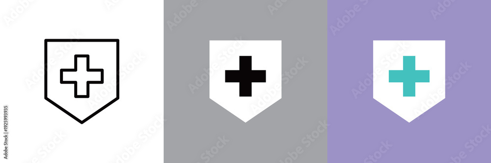 Obraz premium 病院の医療アイコン