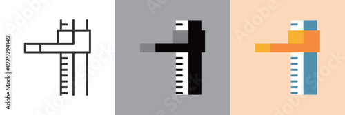 シンプルな身長計のベクターアイコン