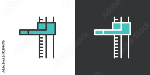 シンプルな身長計のベクターアイコン