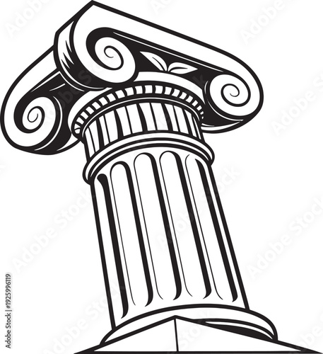 Ancient Greek Ionic Column Capital