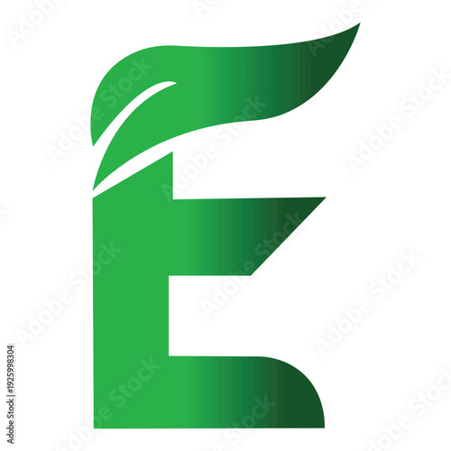 E abstract and modern e logo design