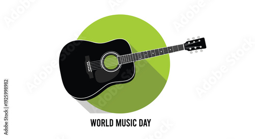 World Music Day guitar icon