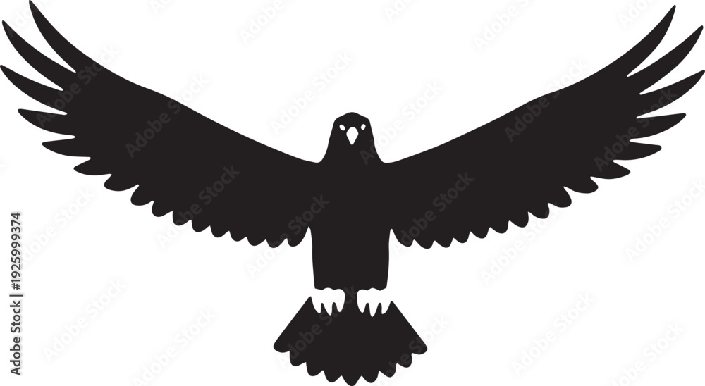 Fototapeta premium Majestic eagle in mid flight with wings spread wide