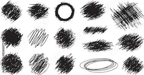 Straight line vector brush strokes. Black hand drawn stripes, smears. Chinese or Japanese calligraphy brushstrokes set. Rough grunge thick paint line texture.