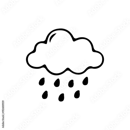Hand Drawn Rain Cloud Icon