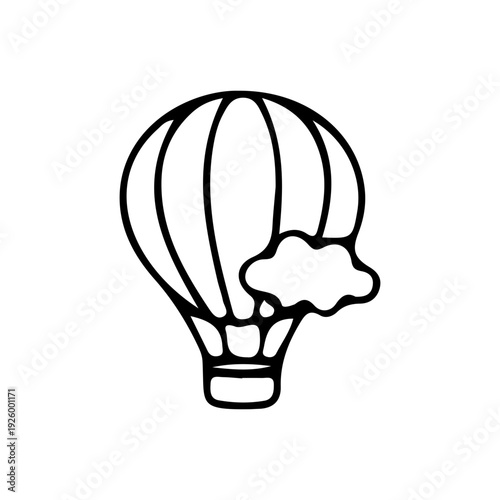 Doodle Hot Air Balloon Icon