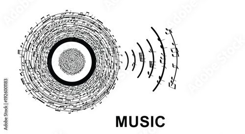 Music sound wave vector icon