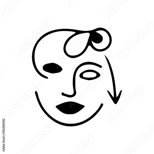 Abstract Face Transformation Icon