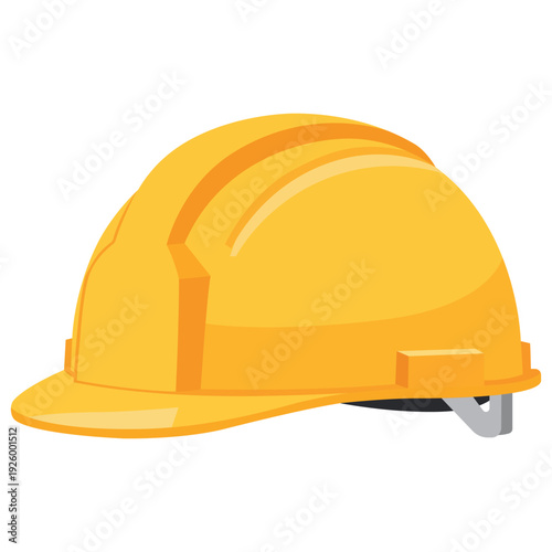 Yellow Hard Hat: A single, pristine yellow hard hat, the quintessential symbol of safety and industry, sits in stark detail.