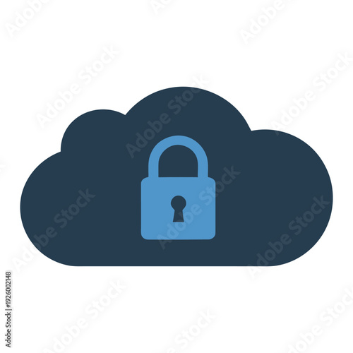 Secure Cloud Icon – Cloud Protection Vector