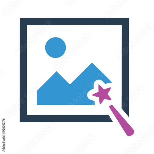 Photo Edit Icon – Image Editor Vector