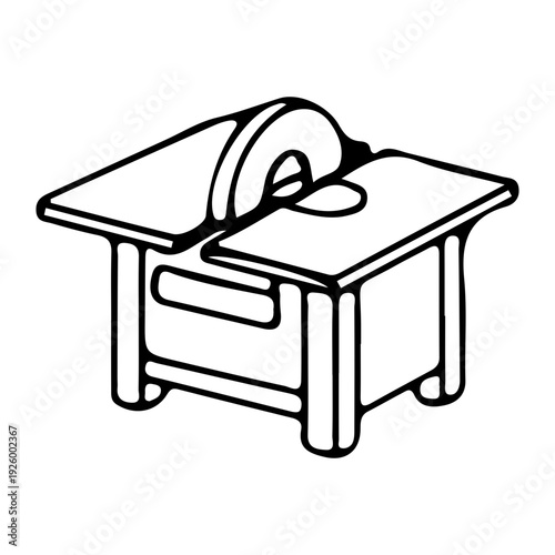 Table Saw Icon Outline