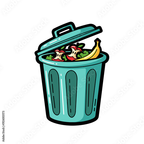 Compost bin on white background