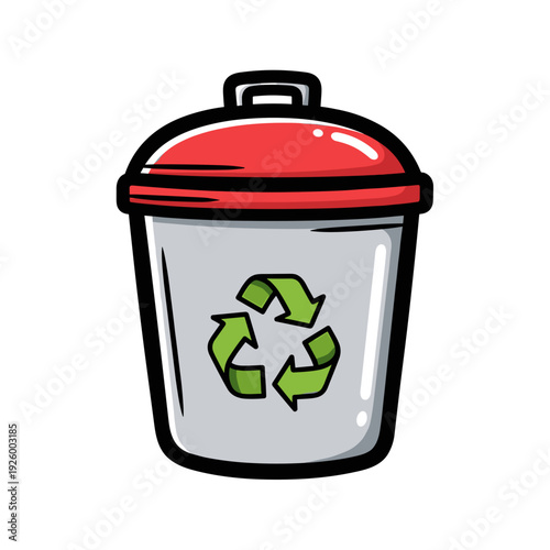 Compost bin kitchen style on white background