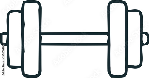 Simple dumbbell icon for fitness and exercise purposes