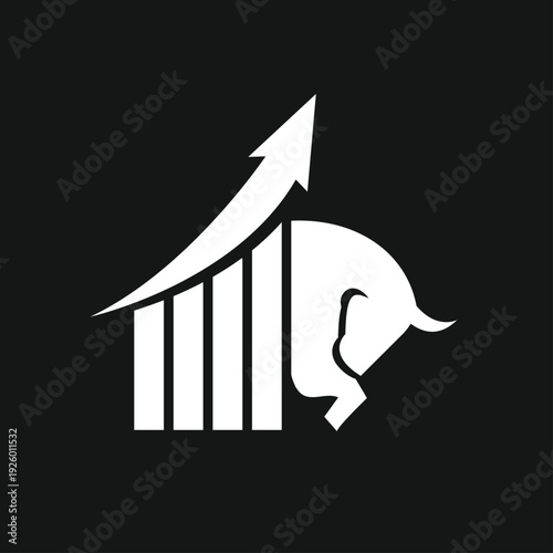 Bull Market Financial Growth Chart with Rising Arrow Icon