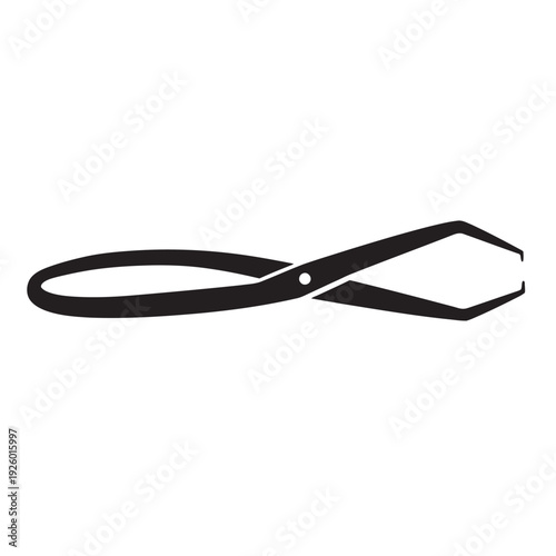 Crucible Tongs Icon Vector - Laboratory Chemistry Equipment and Science Research Tool Silhouette