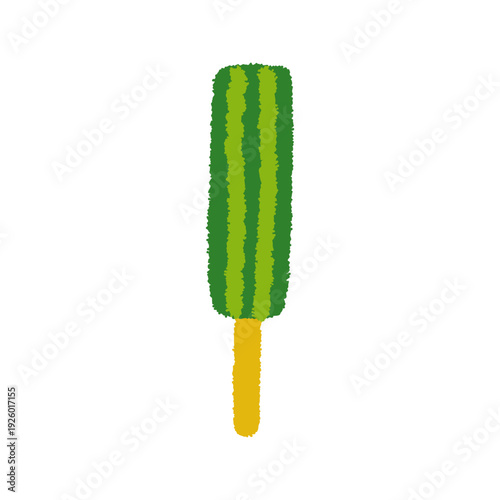 冷やしきゅうり イラスト 夏祭り 屋台 手描き シンプル