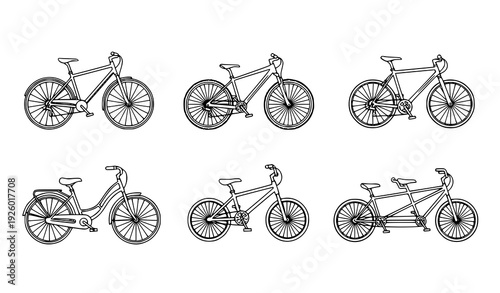 Hand drawn BMX bicycle right side view sketch vector illustration