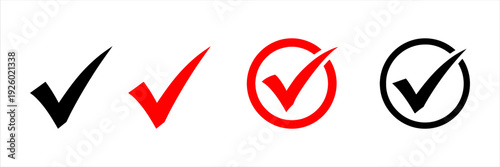 Collection of Check Mark Icons in Different Styles and Colors