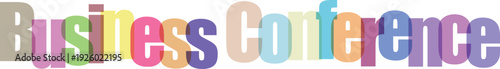 Colorful Business Conference Text Illustration