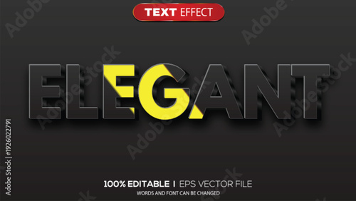 3d text effect elegant theme