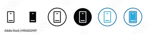 A series of mobile phone icons in various design styles