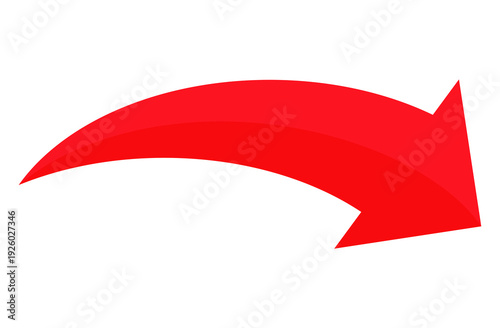 
red arrow illustration in flat style
