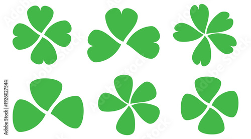 Clover leaf illustration in flat style. Clover leaf vector design symbolizes trust, hope, love, and good luck.