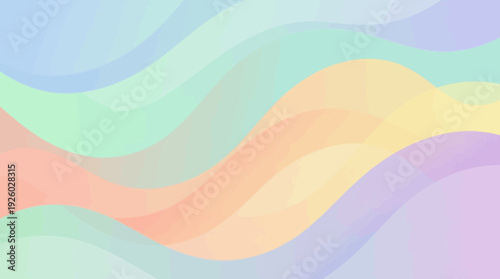 Vibrant wavy lines in pastel colors create dynamic modern design