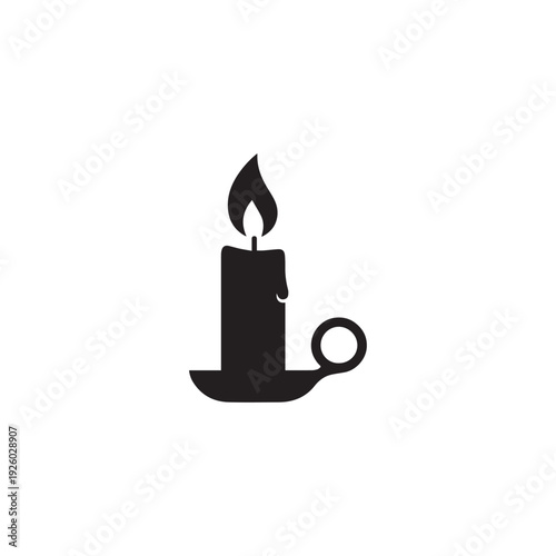 Molotov flame fireplace candle icon silhouette vector design art illustration