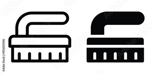 Simple Brush Icons with Negative Space for Graphic Design and Art Projects