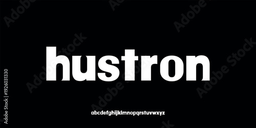 Vector illustration of bold modern sans serif font display featuring clean geometric letterforms in lowercase alphabet.