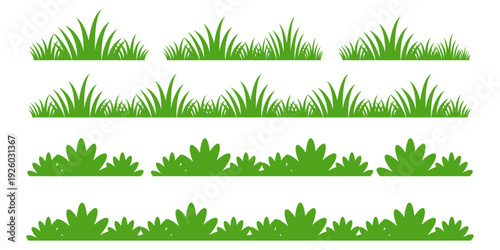 green grass illustration, sustainable grass nature, grass design in flat style