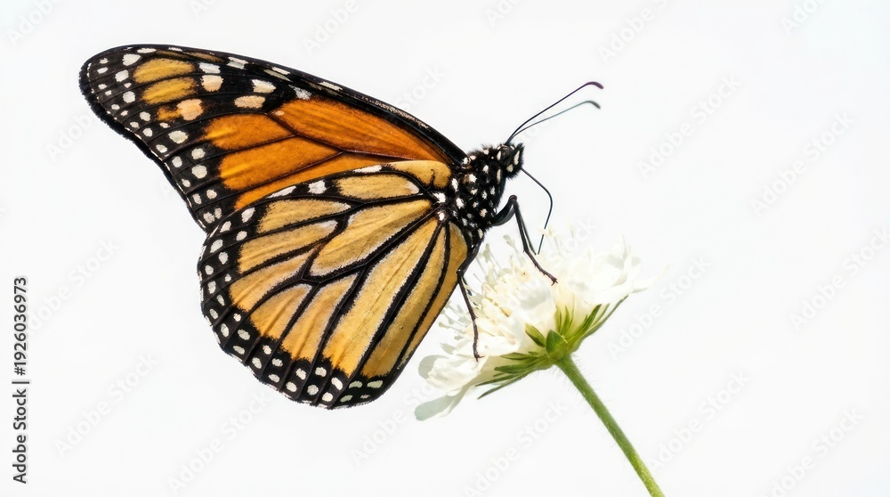 Fototapeta premium Butterfly on white background