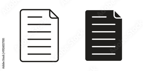 File icon, line symbols on white background. EPS10