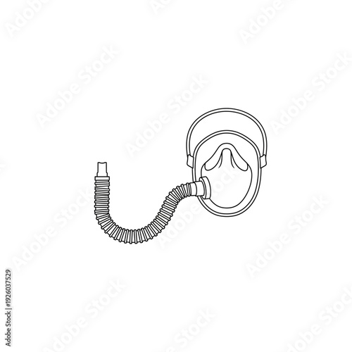 A full face snorkel mask with breathing tube