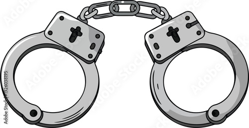 Law Enforcement Handcuff Line Art Collection Security and Criminal Justice Icons